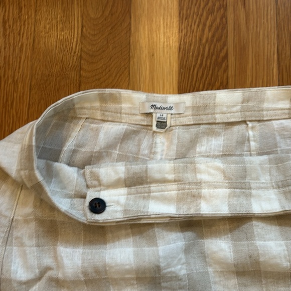 Madewell Linen-Blend Tulip-Hem Mini Skirt: Undyed Edition - Picture 7 of 9